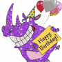 Glitter rhino for Happy Birthday