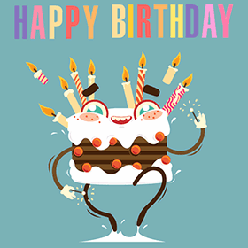 Happy Birthday Wishes and Greetings with Animated Birthday Cake - YouTube