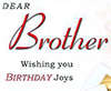 Dear Brother wishing you Birthday Joys