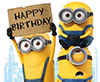 Happy birthday with minions