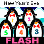 Happy New Year with penguins