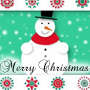 Merry Christmas with snowman