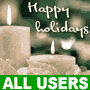 Happy holidays with candles