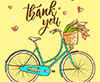 Thank you with a bicycle